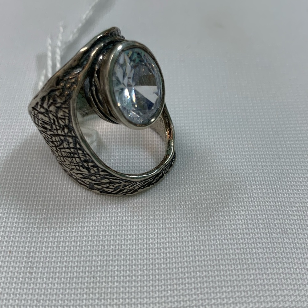 Israel 925 Sterling Silver CZ  ring size 6.25 / 050124-R049 - Picture 3 of 8